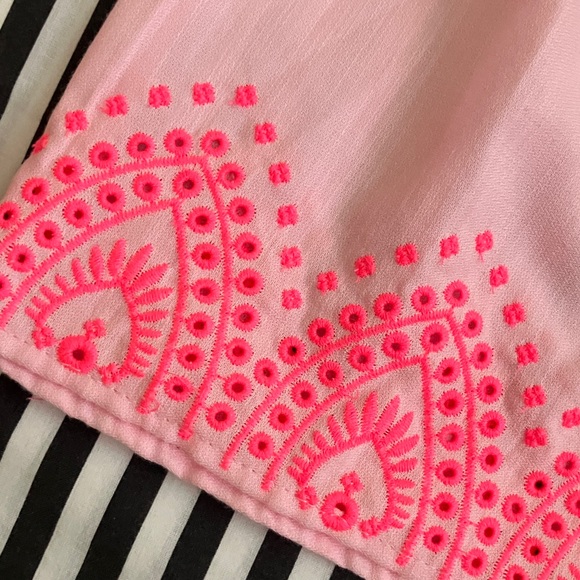 Pink Embroidered Top and Shorts Set - Picture 3 of 4